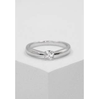 MUAU Schmuck  Solitaire Ring Diamant 0.30ct. Weissgold 750 