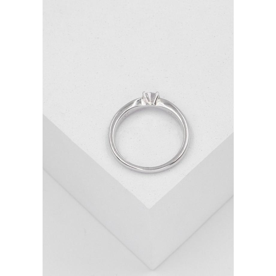 MUAU Schmuck  Solitaire Ring Diamant 0.30ct. Weissgold 750 