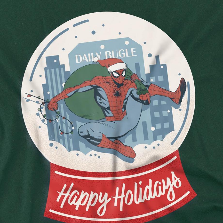 Spider-Man T-Shirt Happy Holidays con Stampa  