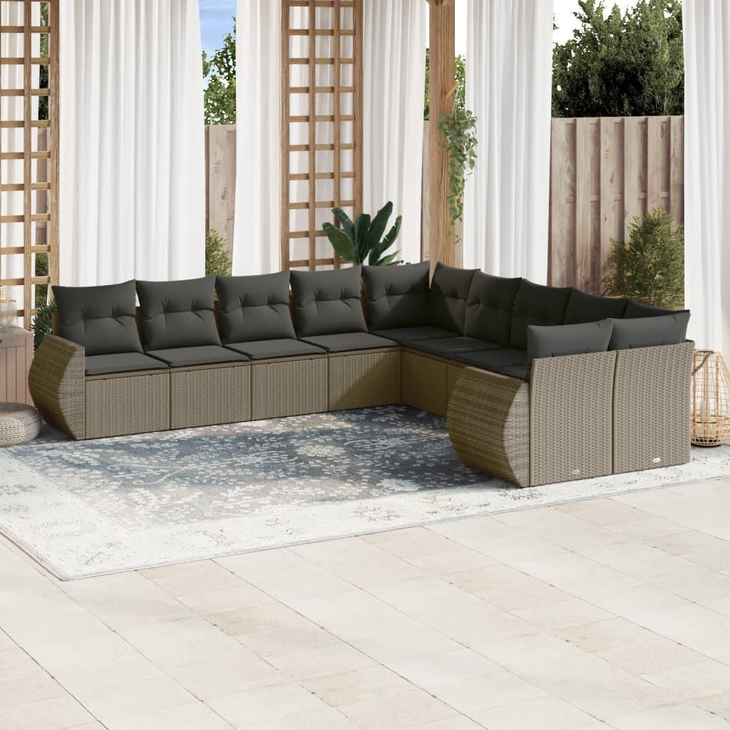 VidaXL set divano da giardino Polirattan  