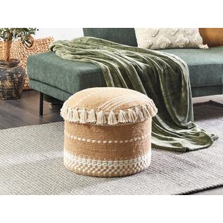 Beliani Pouf en Iuta Boho SARSAR  