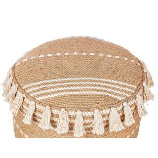 Beliani Pouf aus Jute Boho SARSAR  