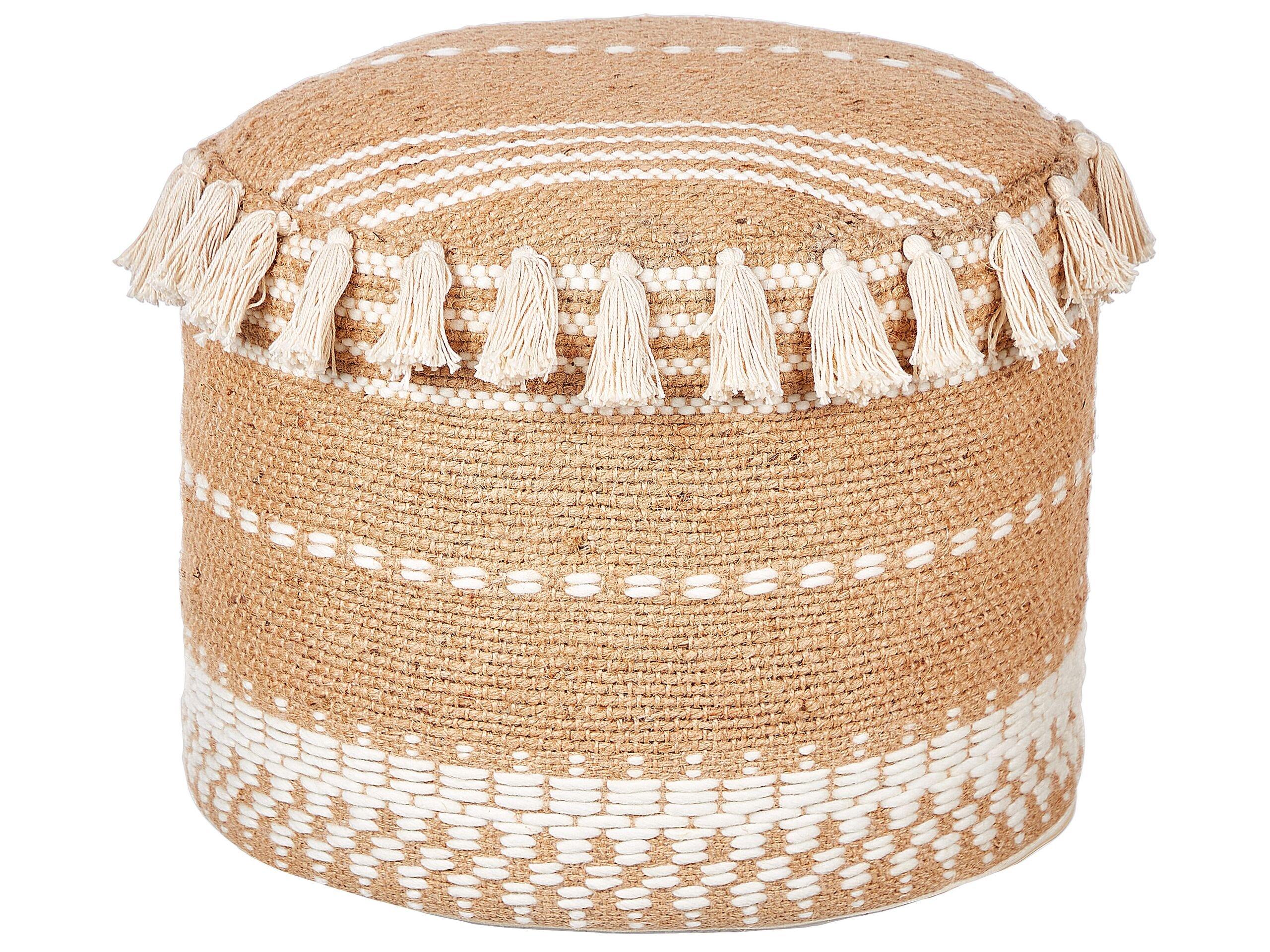 Beliani Pouf aus Jute Boho SARSAR  