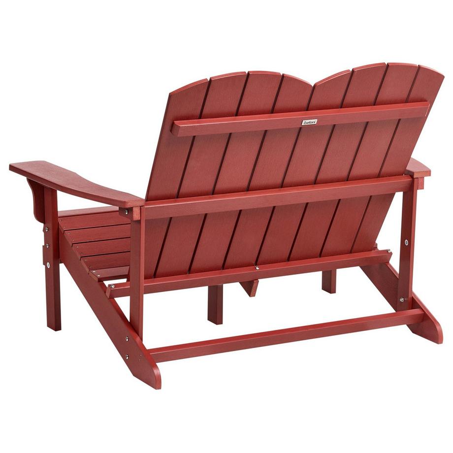 Beliani Gartenbank aus Kunstholz Klassisch ADIRONDACK  