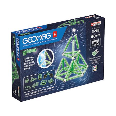 Geomag  Geomag Glow Set Recyclé - 60 pièces 