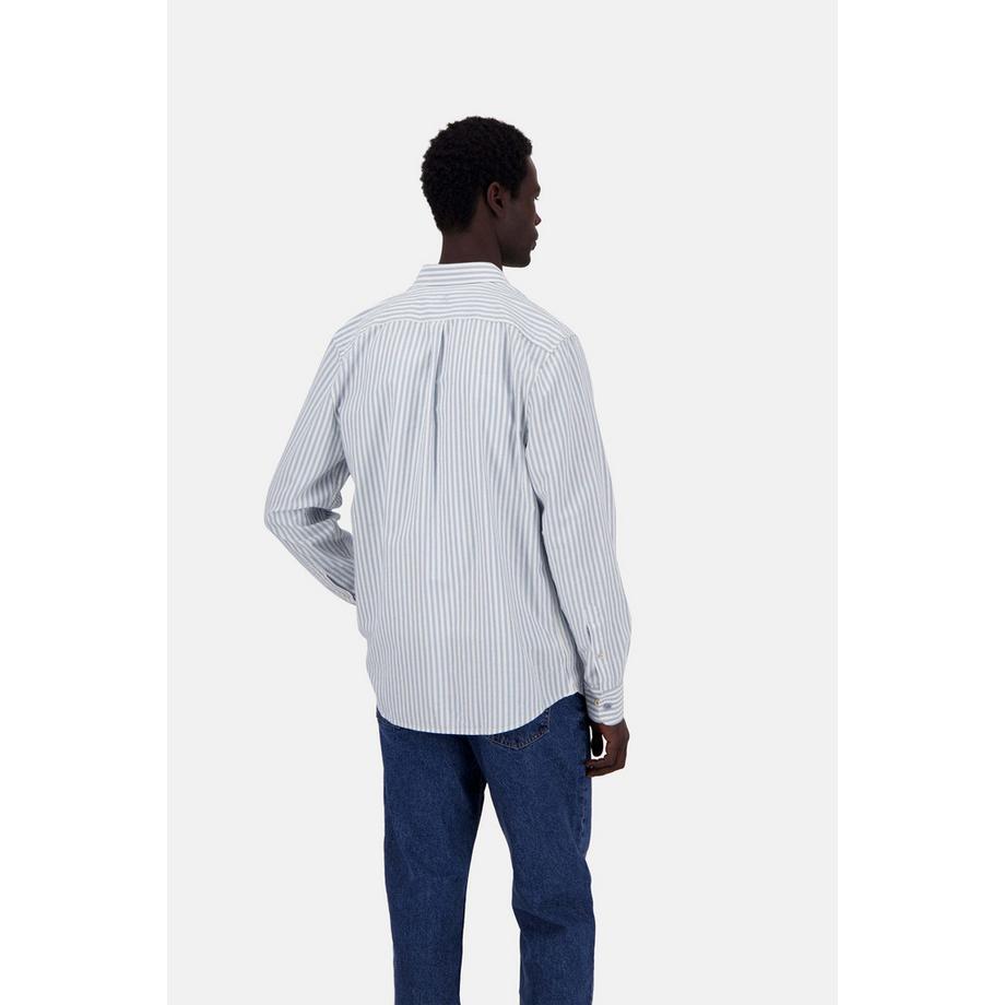 Colours & Sons Soft Oxford Gestreiftes Langarmhemd  