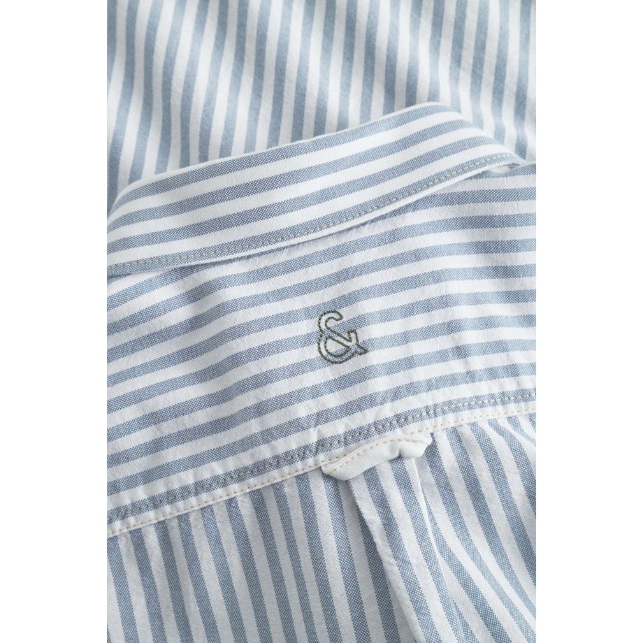 Colours & Sons Soft Oxford Gestreiftes Langarmhemd  