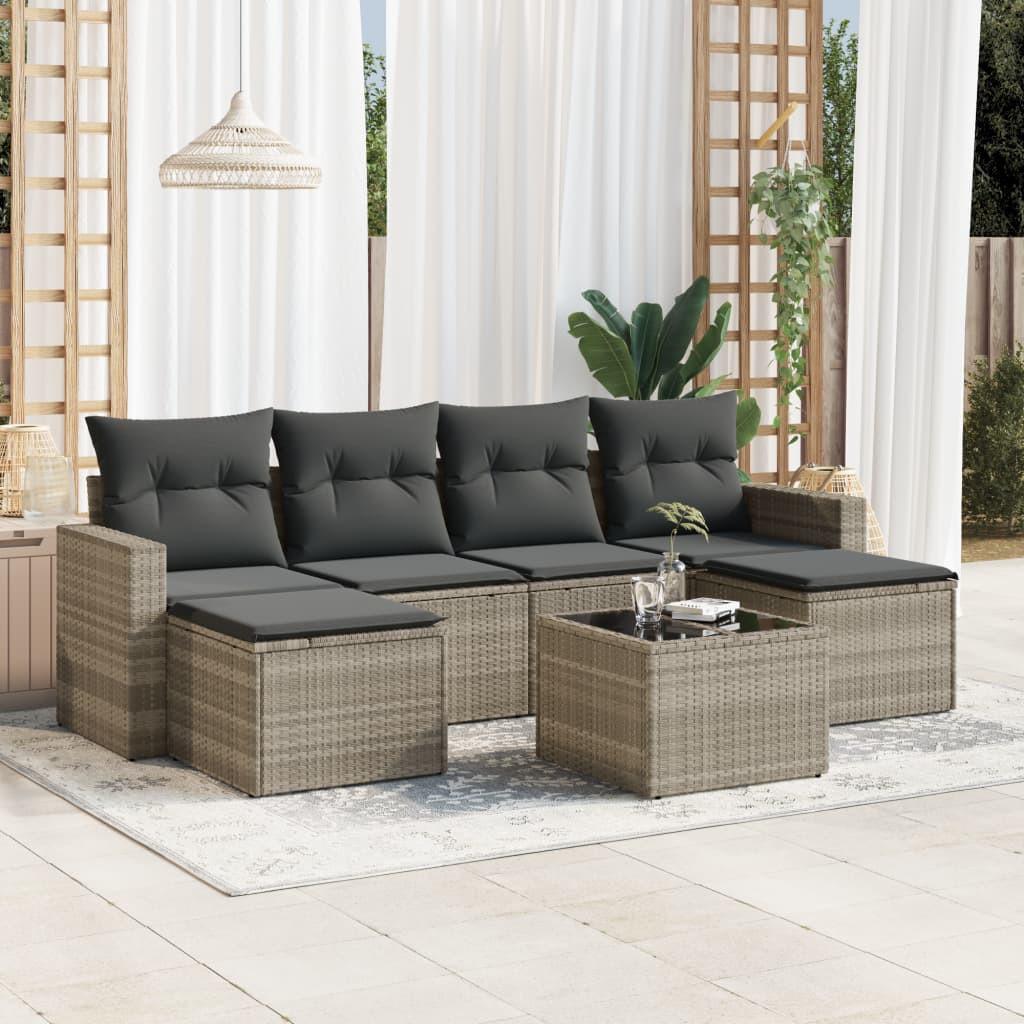 VidaXL set divano da giardino Polirattan  