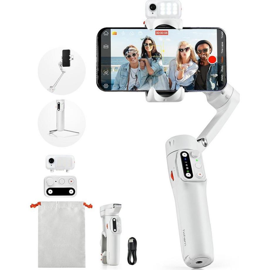 Hohem  HOHEM Smartphone Gimbal iSteady V3 White Kit mit Ai 