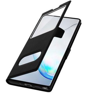 Avizar  Étui Fenêtres Galaxy Note 10 Noir 