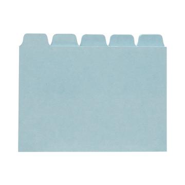 Cartes-guides neutres A7, carton, 25 divisions - Bleu