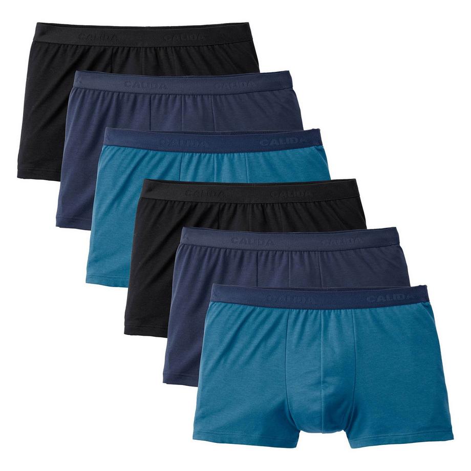 CALIDA New Boxer Natural Benefit 3P Figurbetonte Boxershorts 6er Pack  