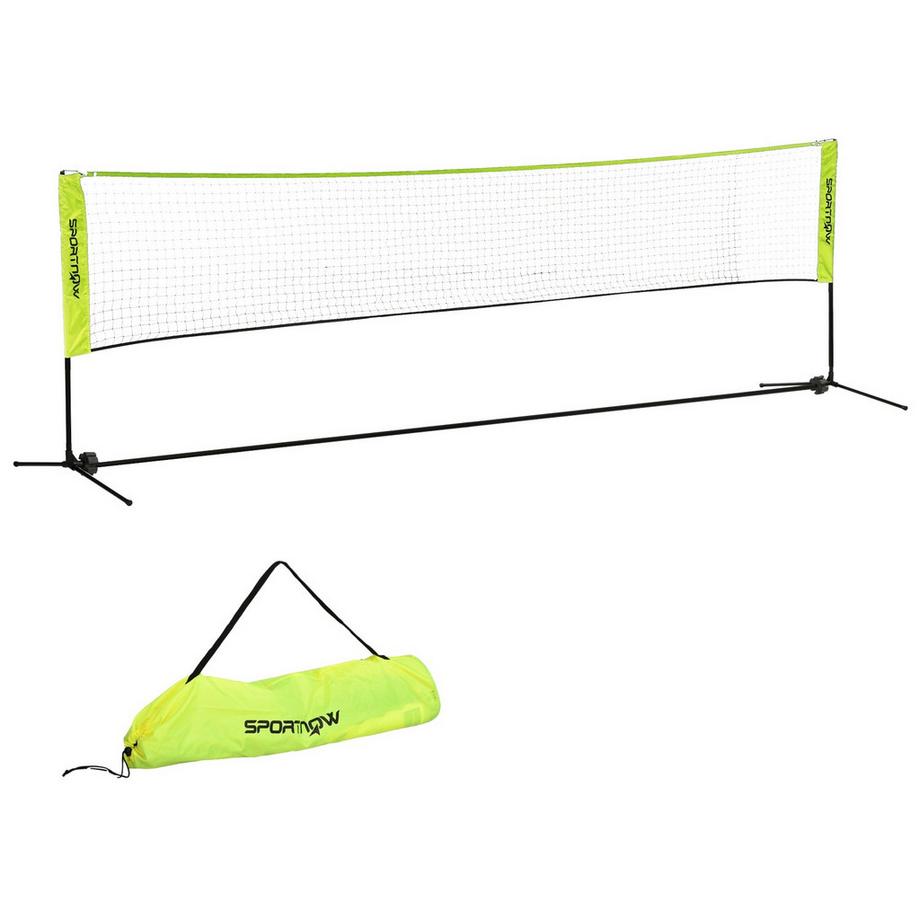 Northio  Badmintonnetz Set Faltbares Tennisnetz, 103/120/155 cm Höhenverstellbar Indoor Outdoor Federballnetz, Volleyballnetz mit Transporttasche Metall Polyester Gelb 