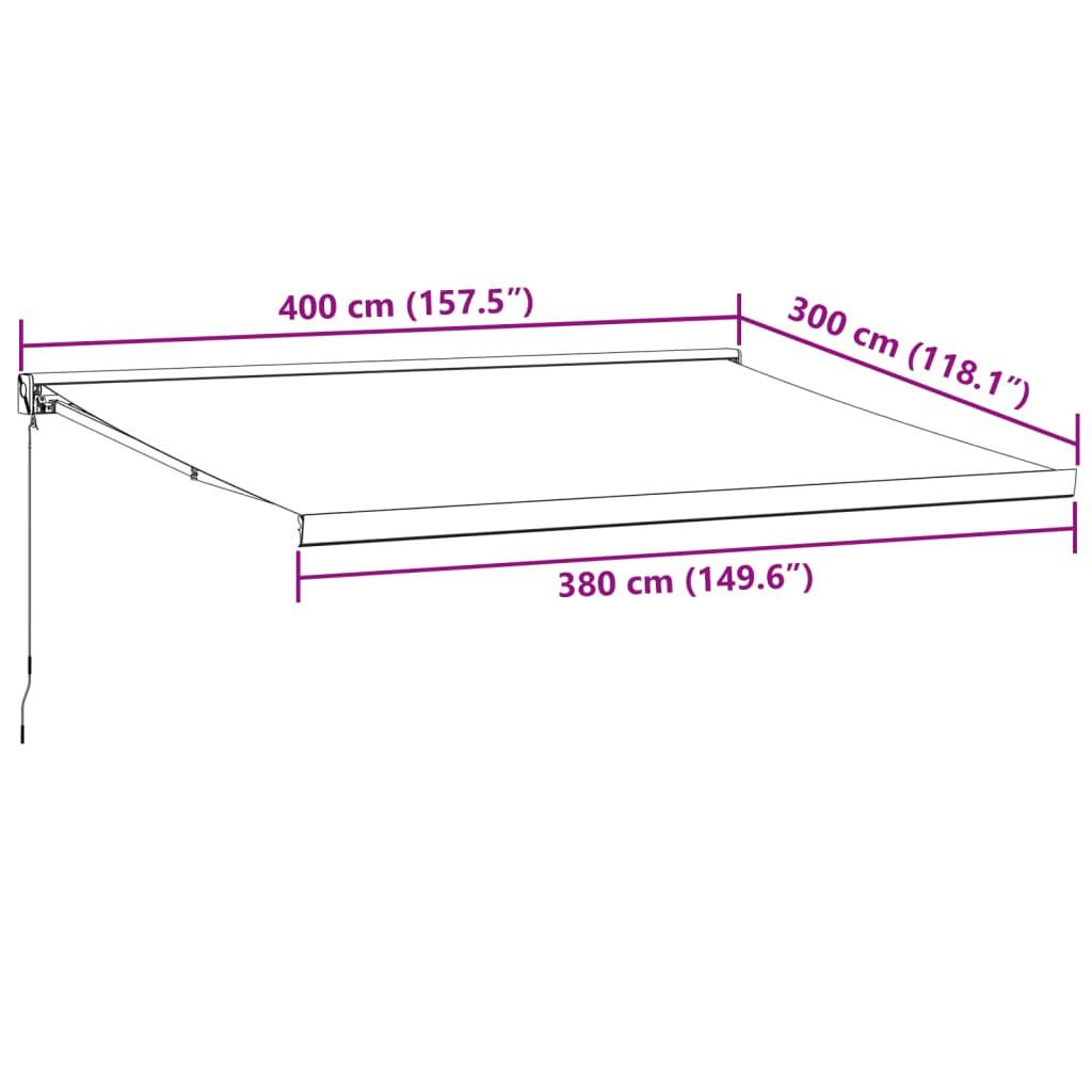 VidaXL Auvent rétractable tissu  