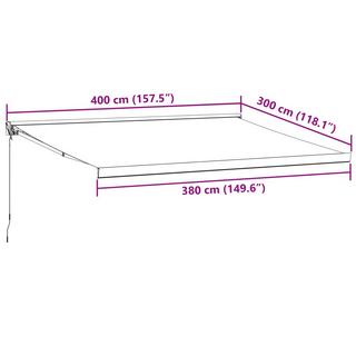 VidaXL Auvent rétractable tissu  