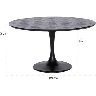 mutoni Table à manger Blax noire 140  