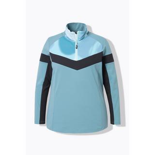 Ulla Popken Pull Camionneur Fonctionnel Slim Col Camionneur Manches Longues Recyclé  