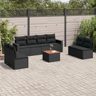 VidaXL set divano da giardino Polirattan  