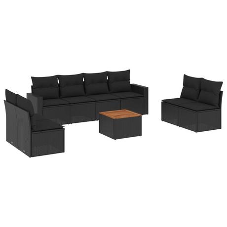 VidaXL set divano da giardino Polirattan  