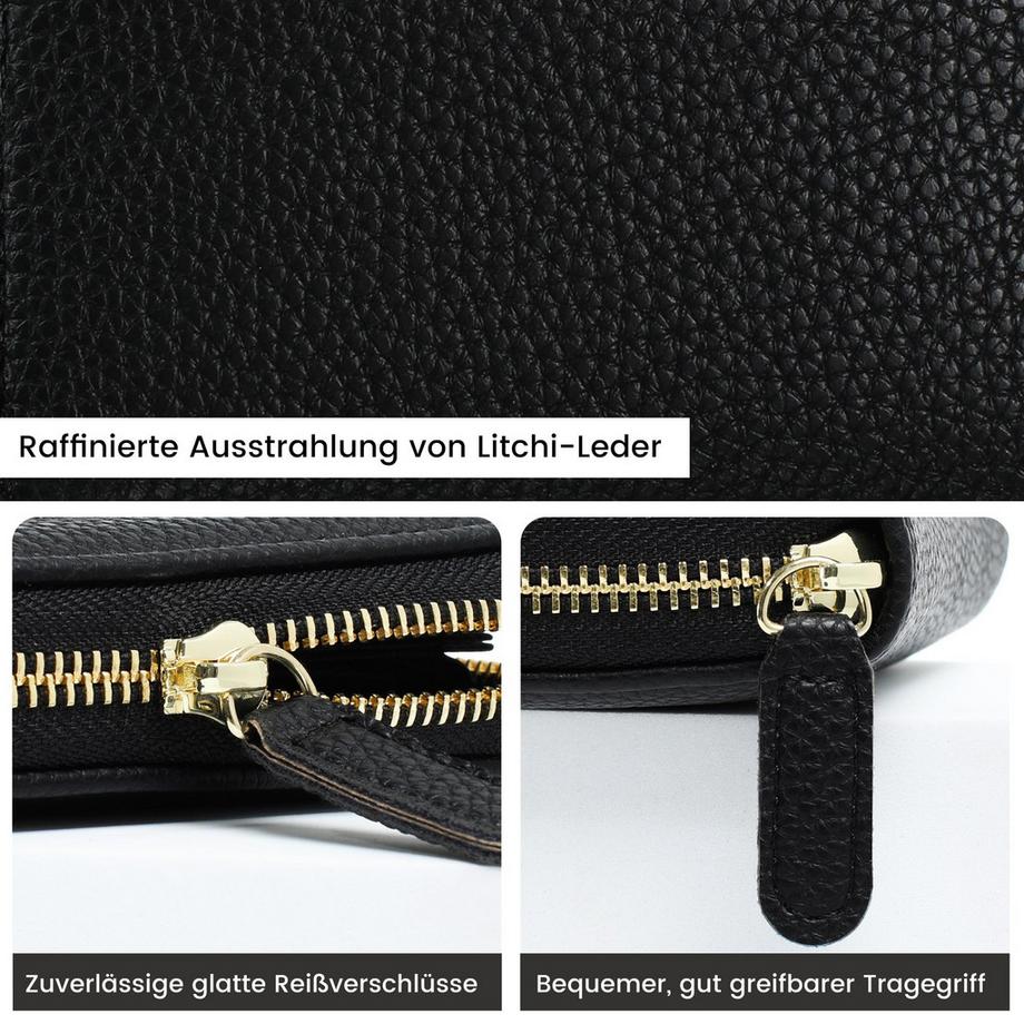 Only-bags.store  Kreditkartenetui RFID-Kartenetui mit vielen Fächern und Münzfach 