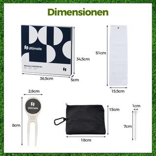 Northio  Coffret cadeau de golf complet , accessoires de golf, lot de 3 balles de golf, cadeau de golf dans une boîte cadeau 
