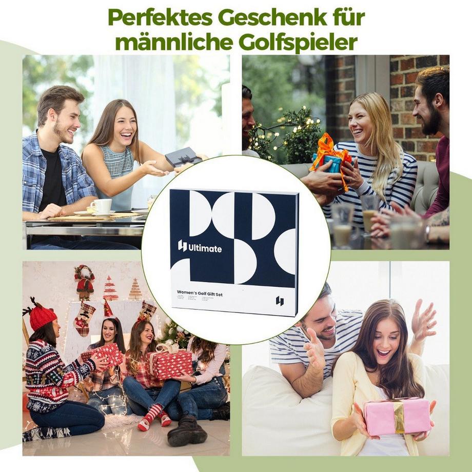 Komplettes Golf Geschenkset  Golf-Zubehör Set mit 3 Golfbällen Golfgeschenk in Geschenkbox