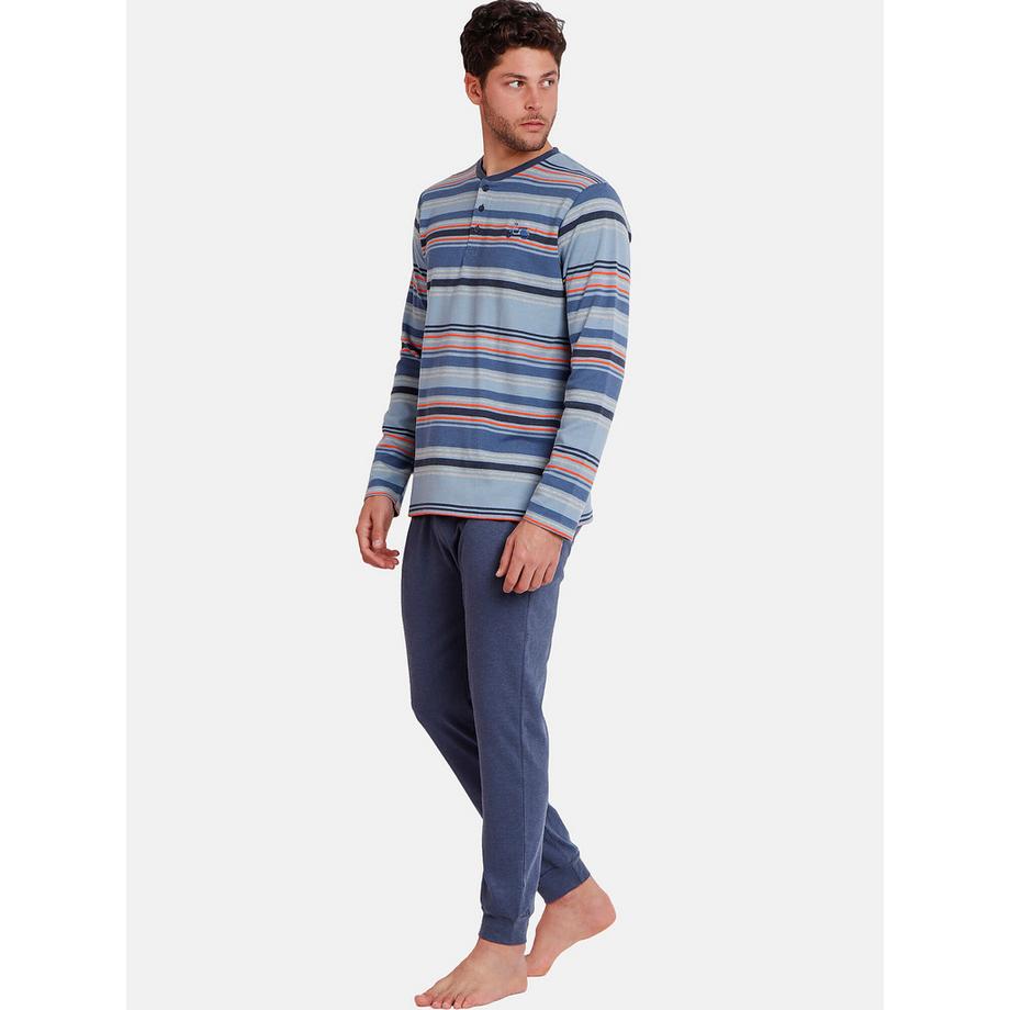 Admas Rayas Vespa Style Langarm Pyjama Set  