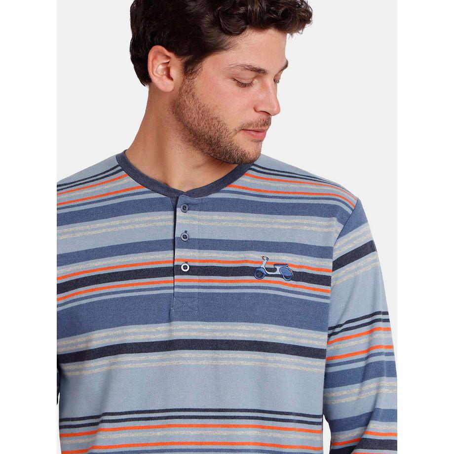 Admas Rayas Vespa Style Langarm Pyjama Set  