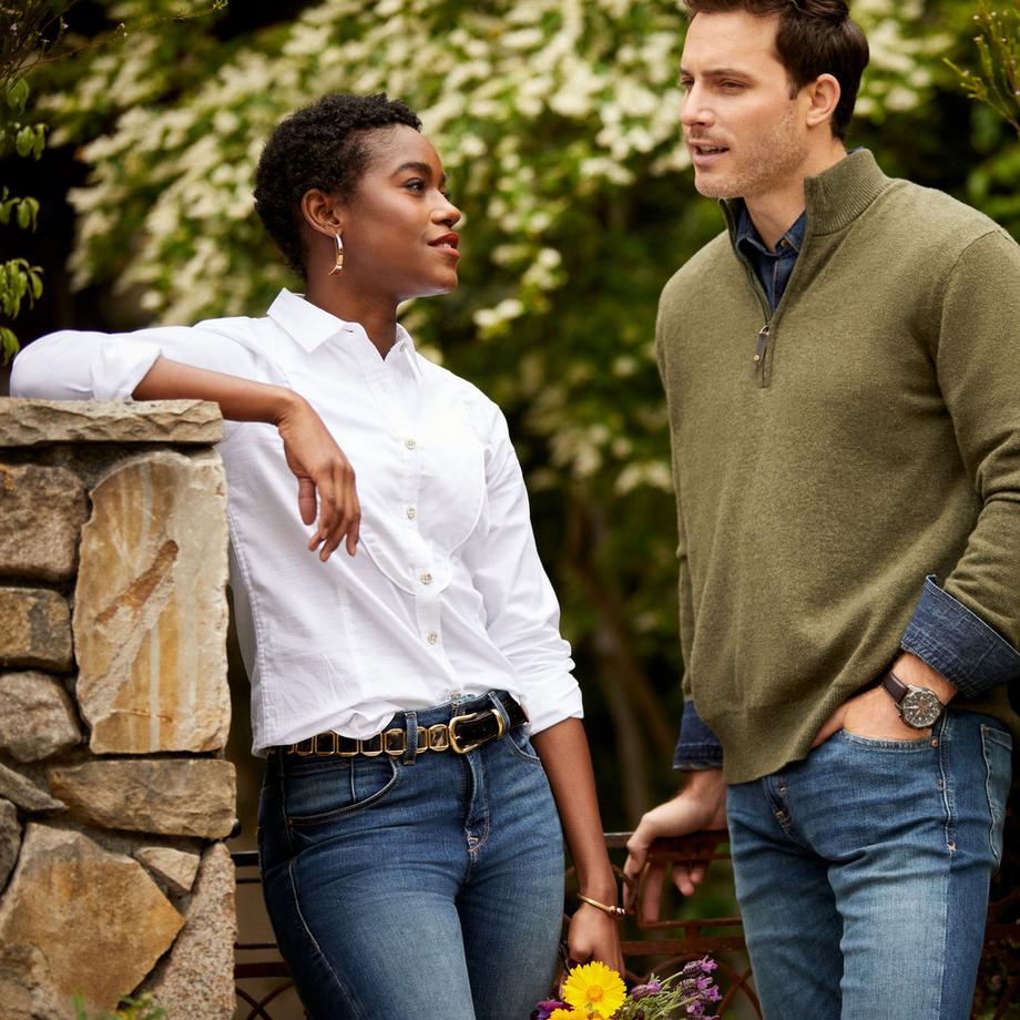 Ariat Langarmbluse mit Plastron  