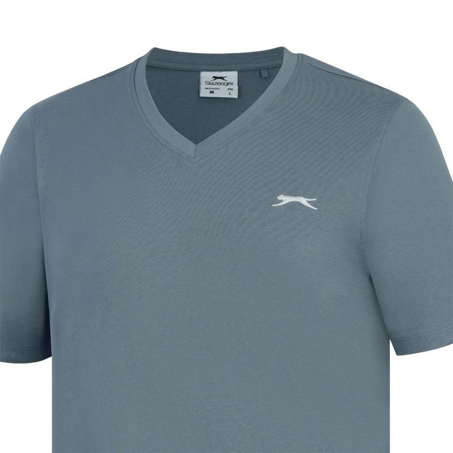 Slazenger T-Shirt Collo a V con Logo Ricamato  