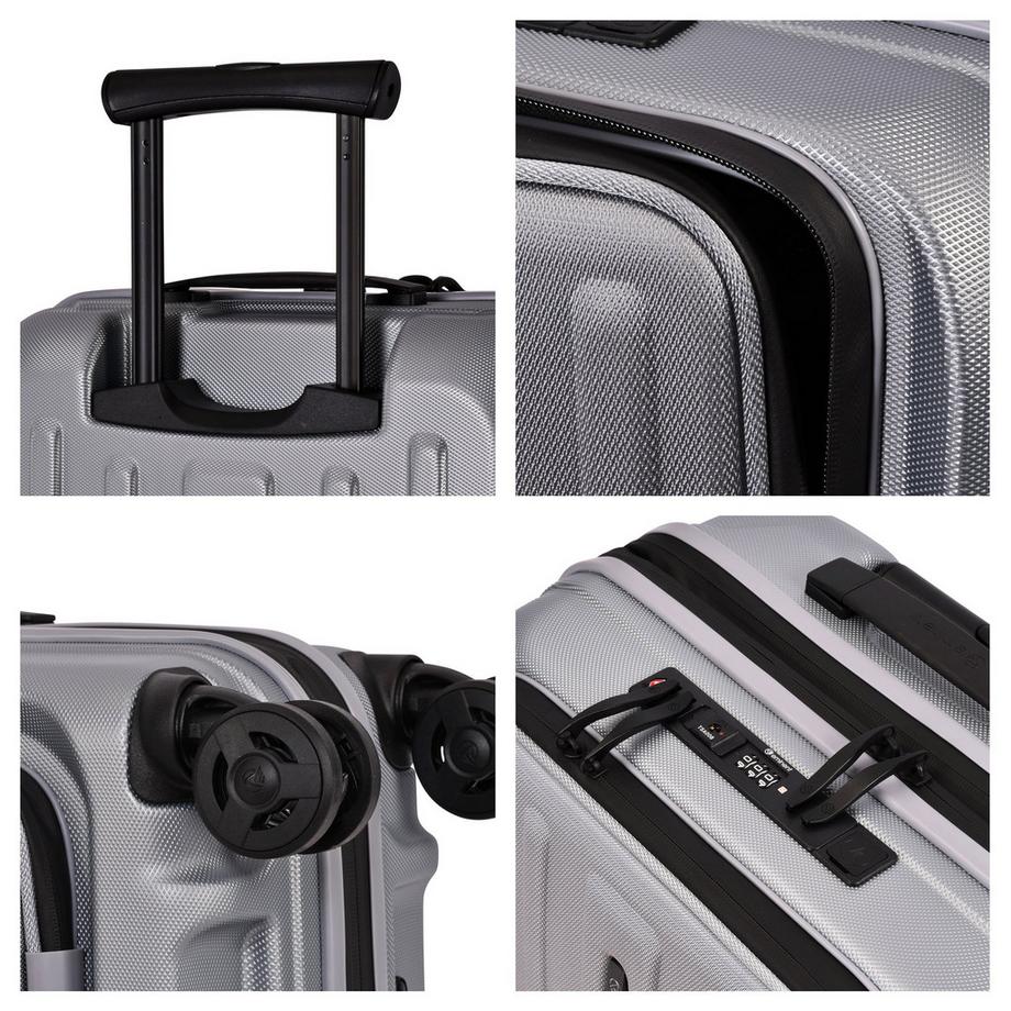 EMINENT  Kapstadt Premium Edition Handgepäck Koffer 4 Rollen Silber 