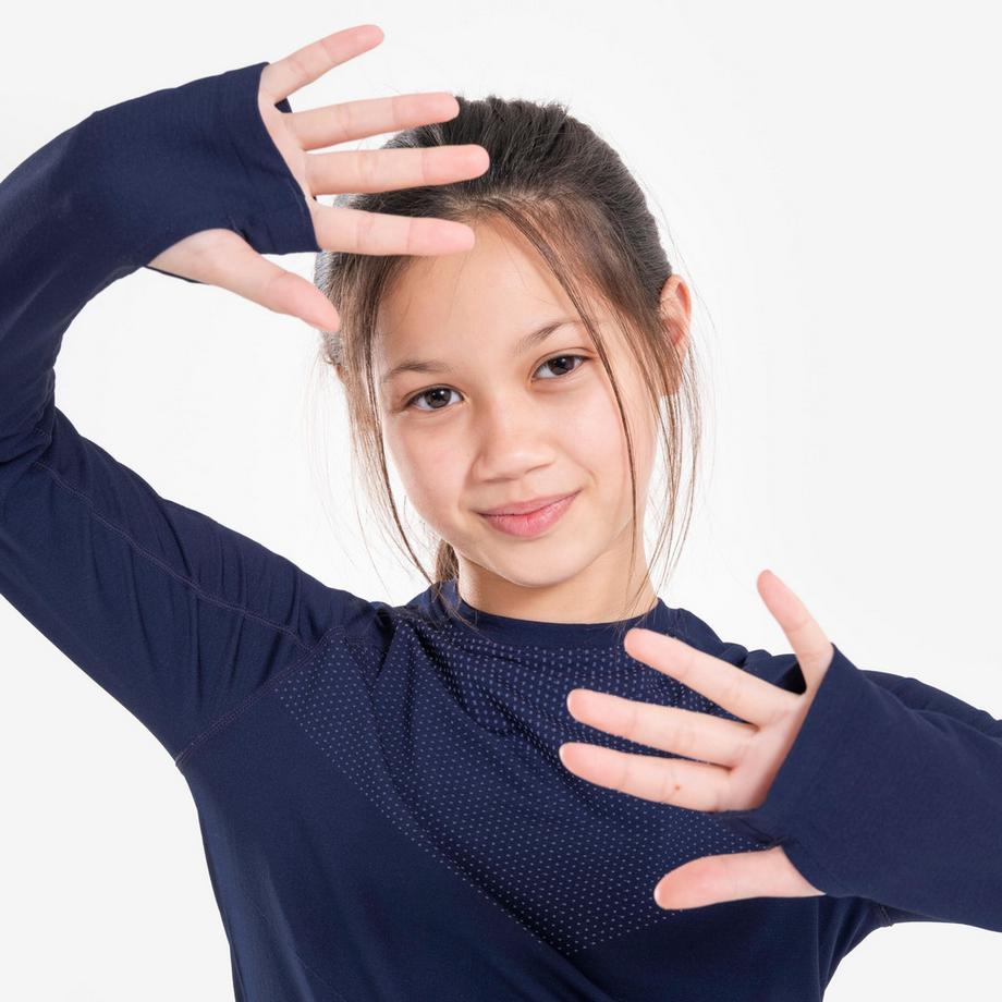 KIPRUN  T-shirt de course manches longues enfant respirant polyester 