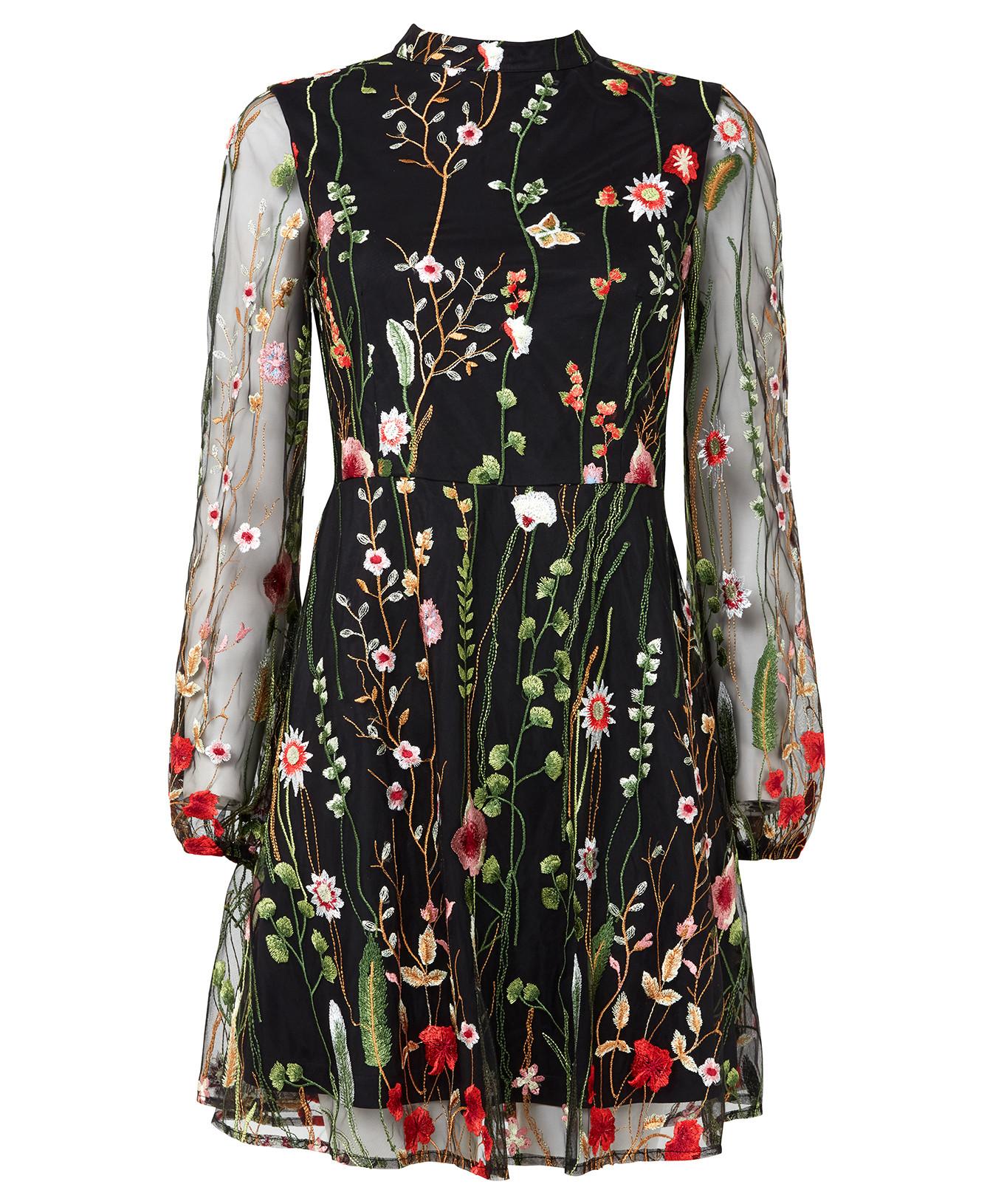 Joe Browns  Floral besticktes Mesh-Minikleid 