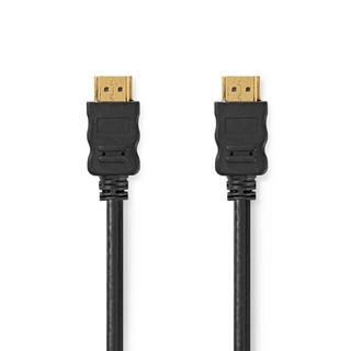 Nedis  Câble HDMI™ haute vitesse avec Ethernet | Connecteur HDMI™ | Connecteur HDMI™ | 4K@30Hz | ARC | 10,2 Gbps | 1,00 m | Rond | PVC | Noir | Label 