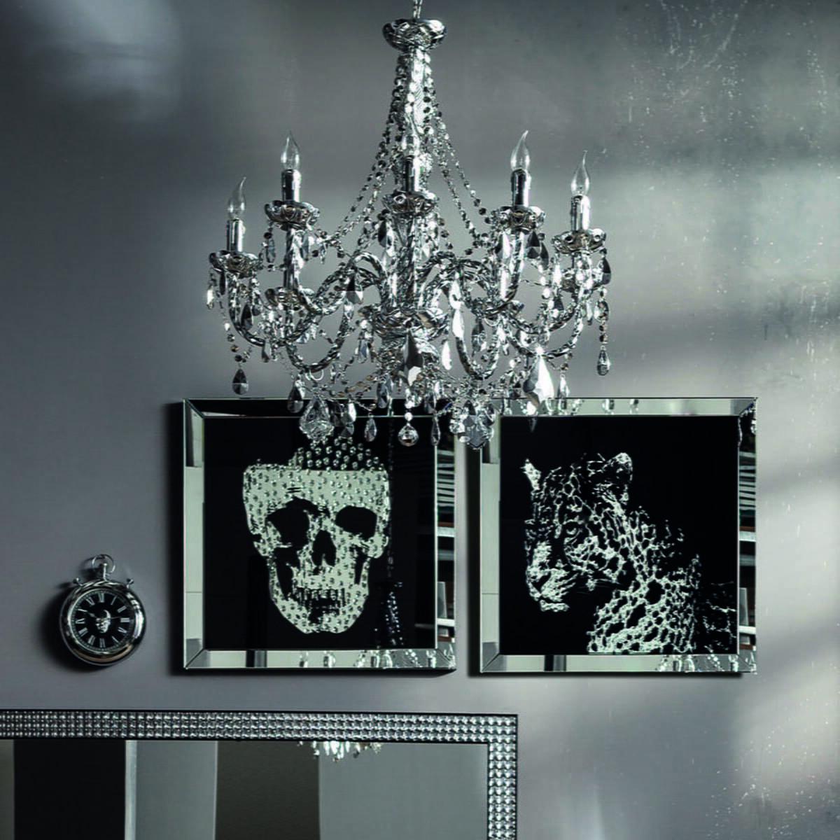 KARE Design Bild Frame Mirror Skull 100x100cm  