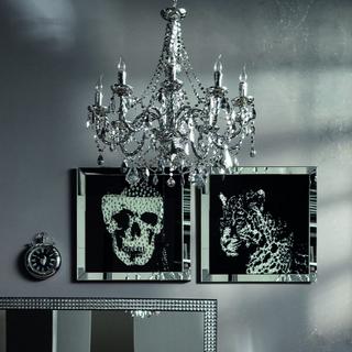 KARE Design Bild Frame Mirror Skull 100x100cm  