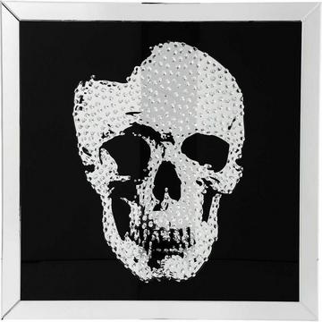 Bild Frame Mirror Skull 100x100cm