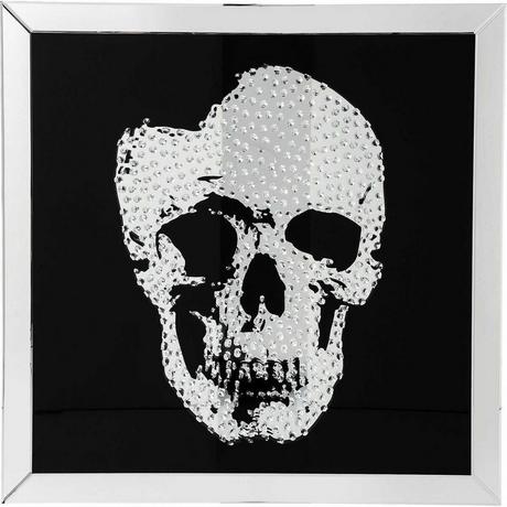 KARE Design Bild Frame Mirror Skull 100x100cm  