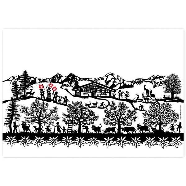 trendform Papiertischset SWISS TRADITION 1 4 Sujets à 12 Blatt  