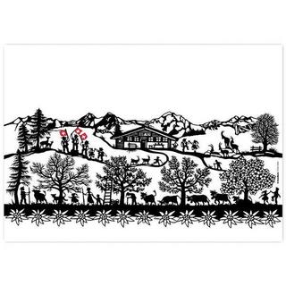 trendform Sets de table en papier SWISS TRADITION 1 4 x 12 feuilles  