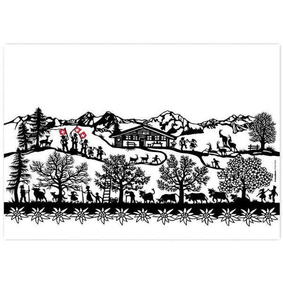 trendform Sets de table en papier SWISS TRADITION 1 4 x 12 feuilles  