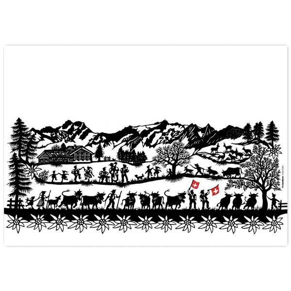 trendform Papiertischset SWISS TRADITION 1 4 Sujets à 12 Blatt  