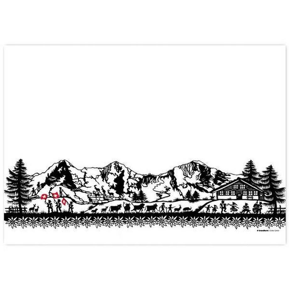 trendform Sets de table en papier SWISS TRADITION 1 4 x 12 feuilles  