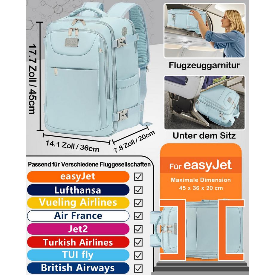Only-bags.store Zaino Piccolo per Bagaglio a Mano Ryanair  