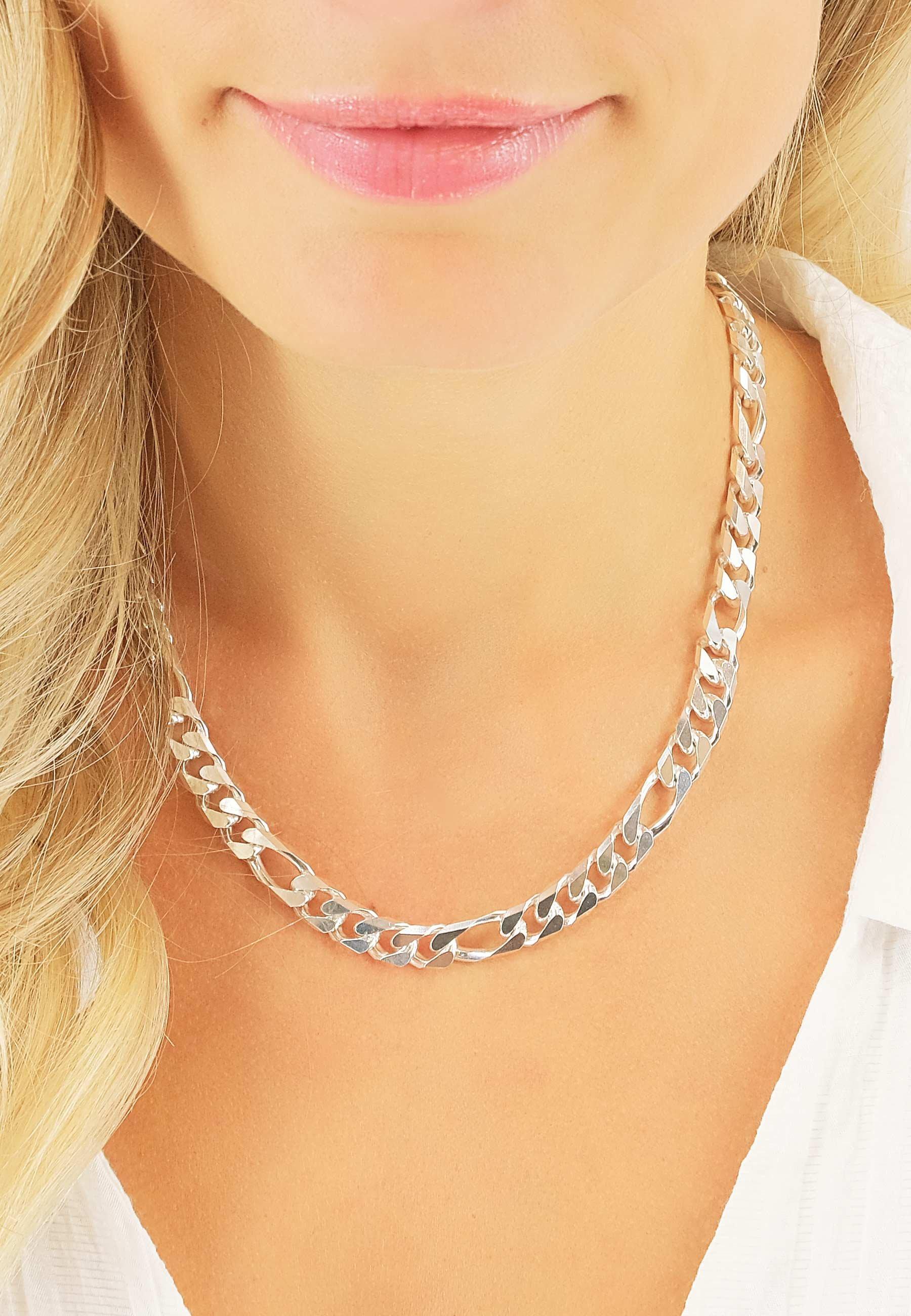 MUAU Schmuck  Collier Figaro Silber 925, 8.3mm, 50cm 