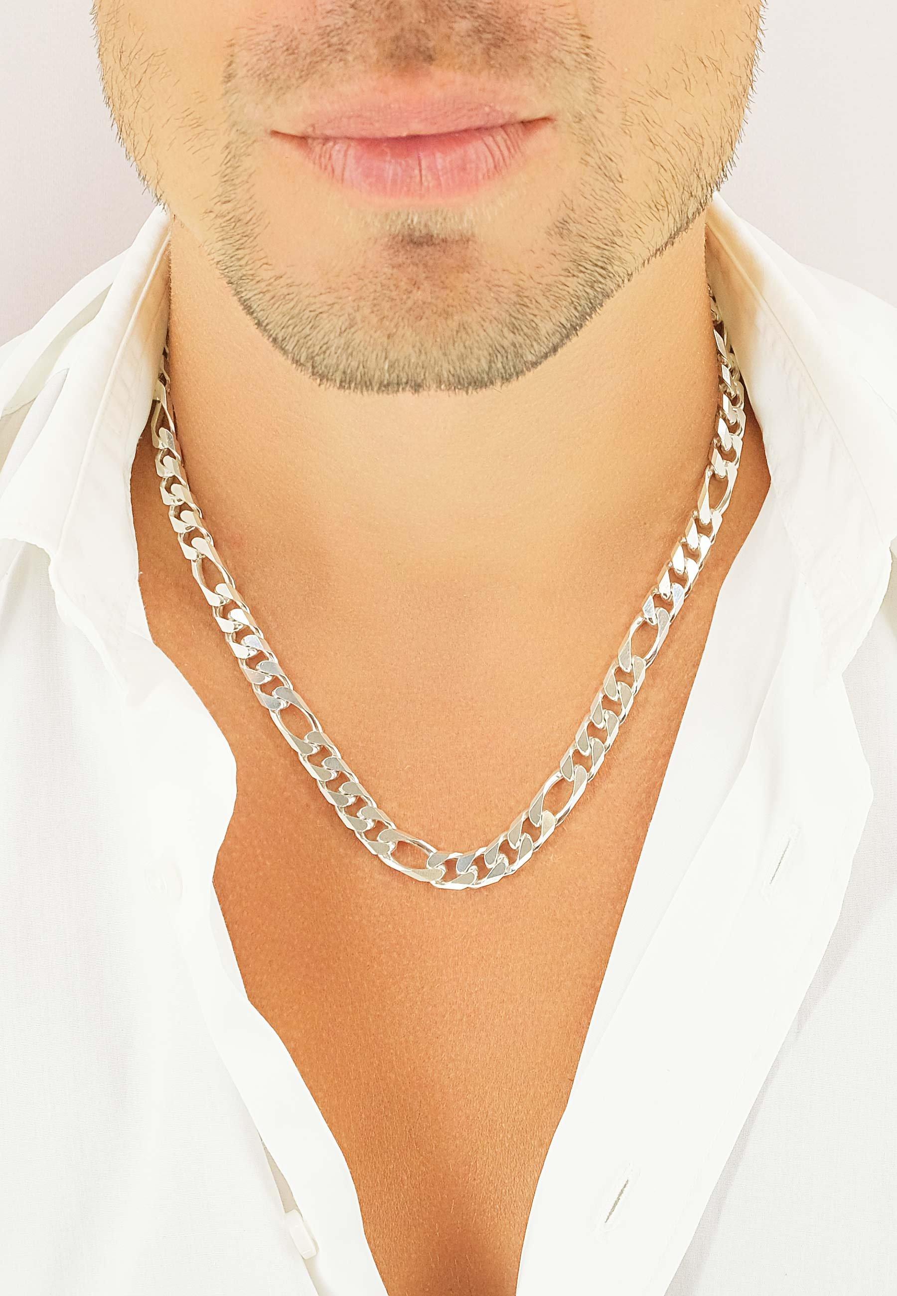 MUAU Schmuck  Collier Figaro Silber 925, 8.3mm, 50cm 