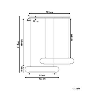 Beliani Lampe suspension en Aluminium Moderne LOGONE  