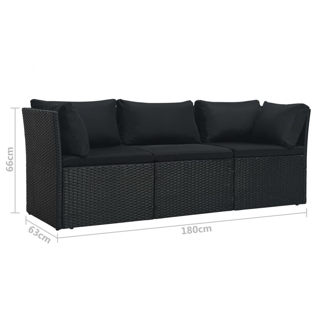 VidaXL set di divani Polirattan  