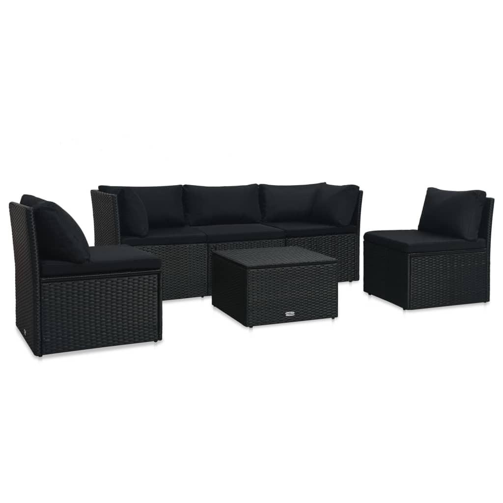 VidaXL set di divani Polirattan  