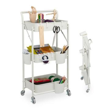 Chariot pliable avec 3 étagères